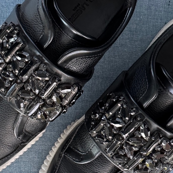 Black platform sneakers - Picture 3 of 13